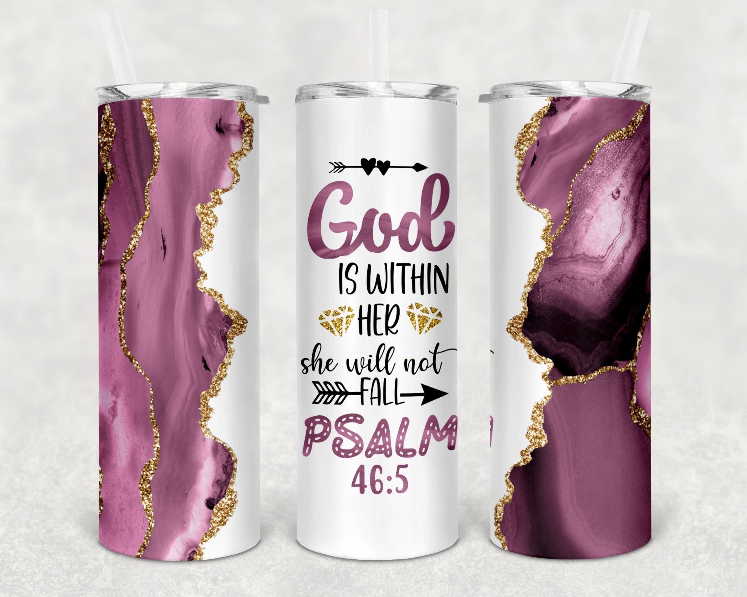 God is Within Her Tumbler 20oz