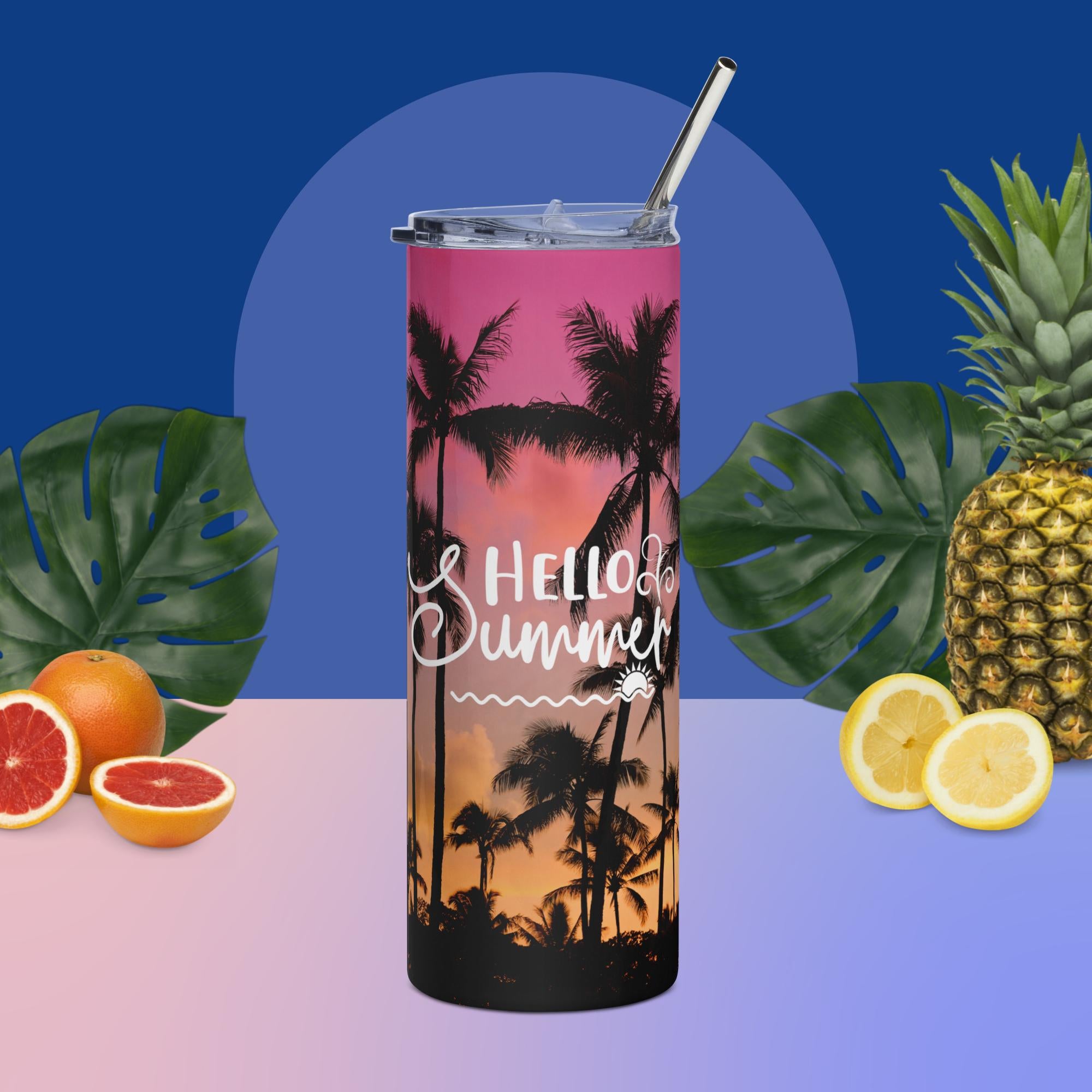 Hello Summer Tropical Tumbler 20oz