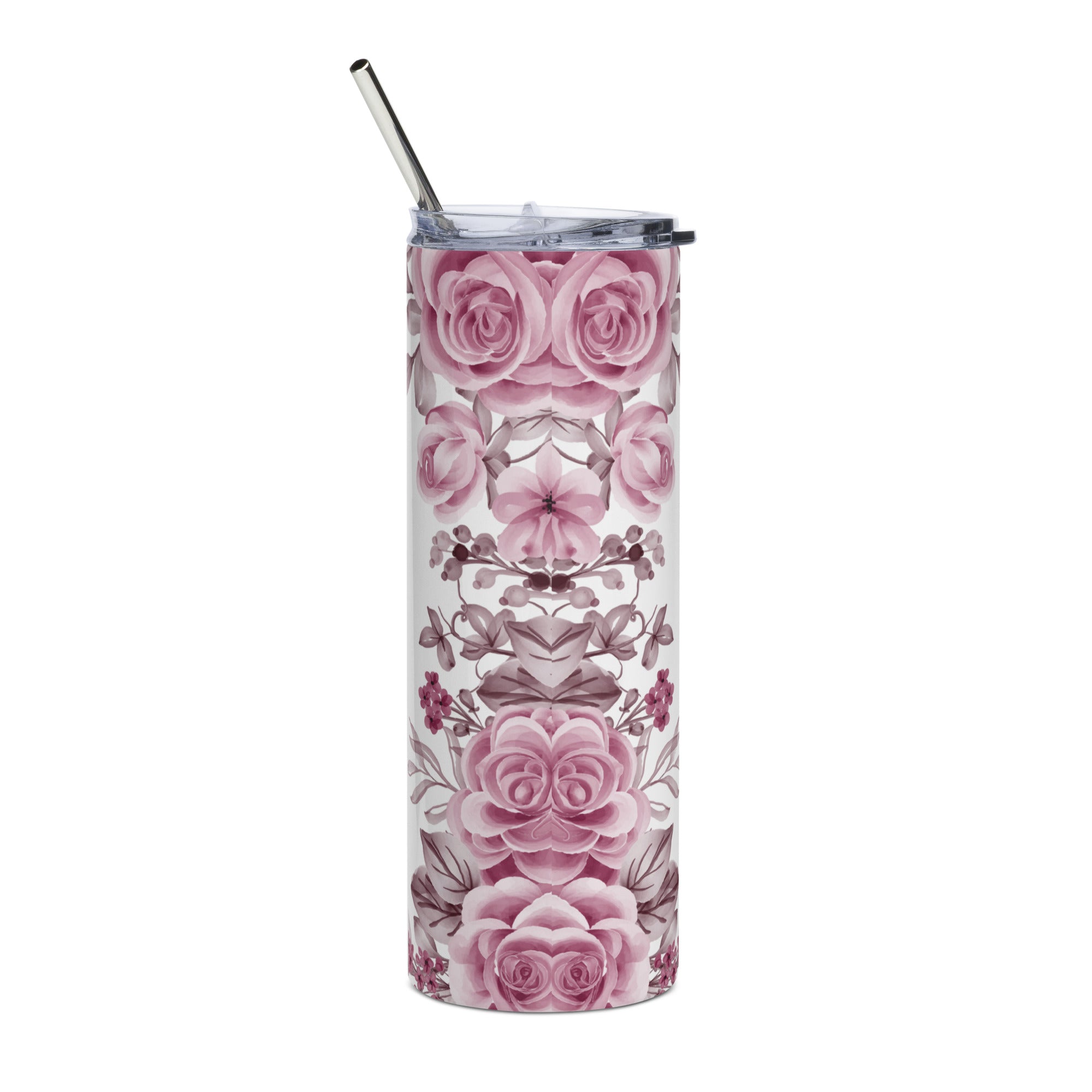 Purple Flowers Pray On It Tumbler