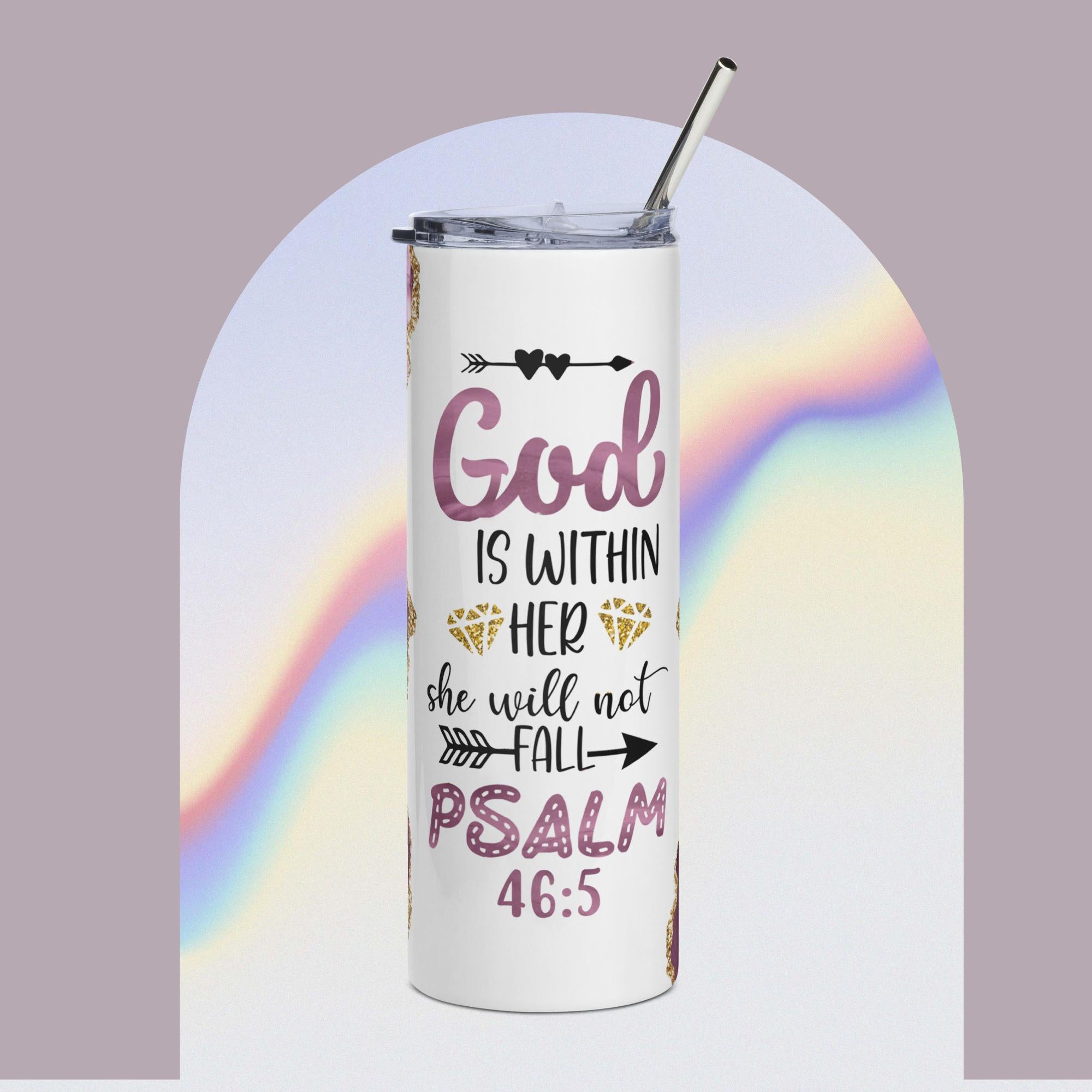 God is Within Her Tumbler 20oz