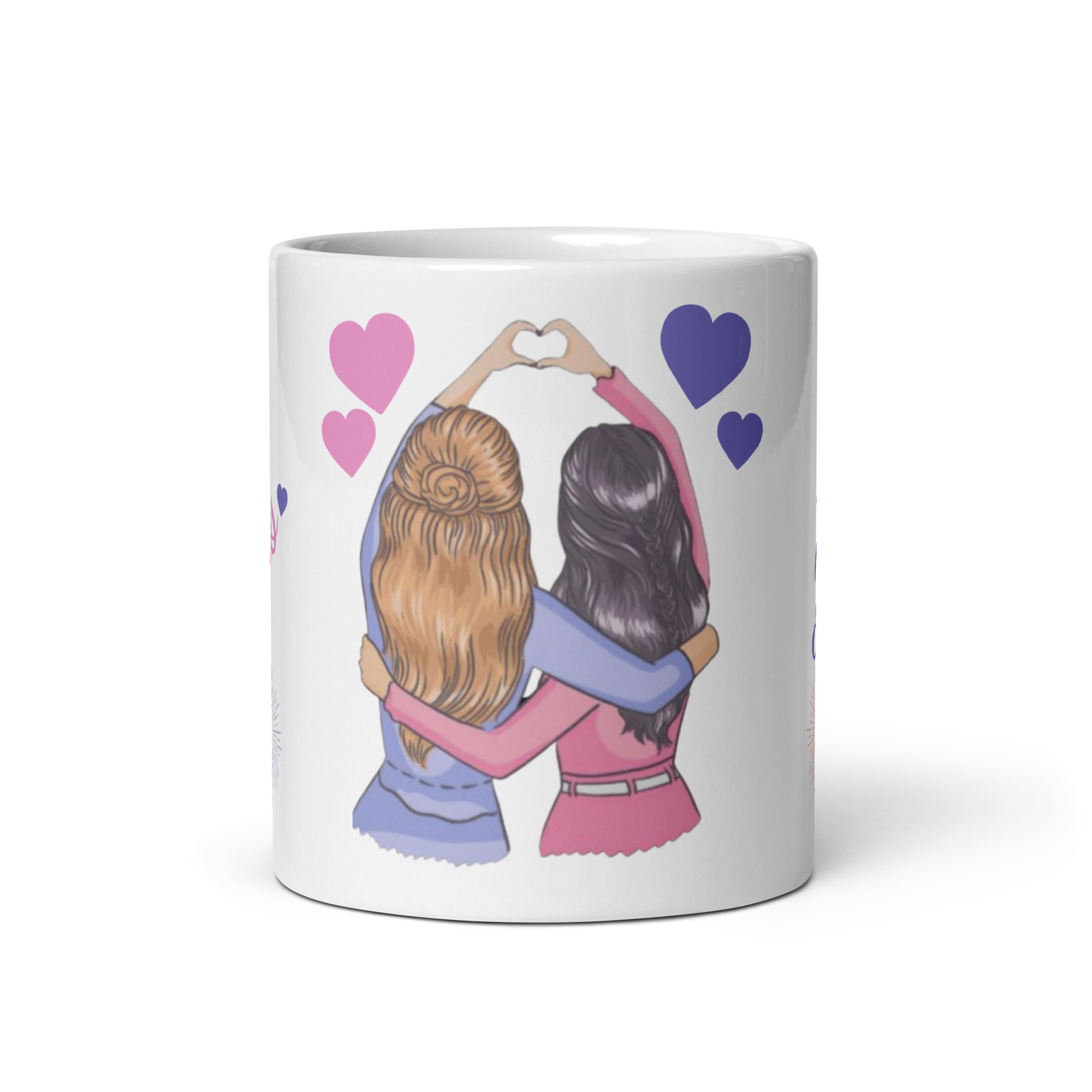 Besties Glossy Mug in White 11oz and 15oz